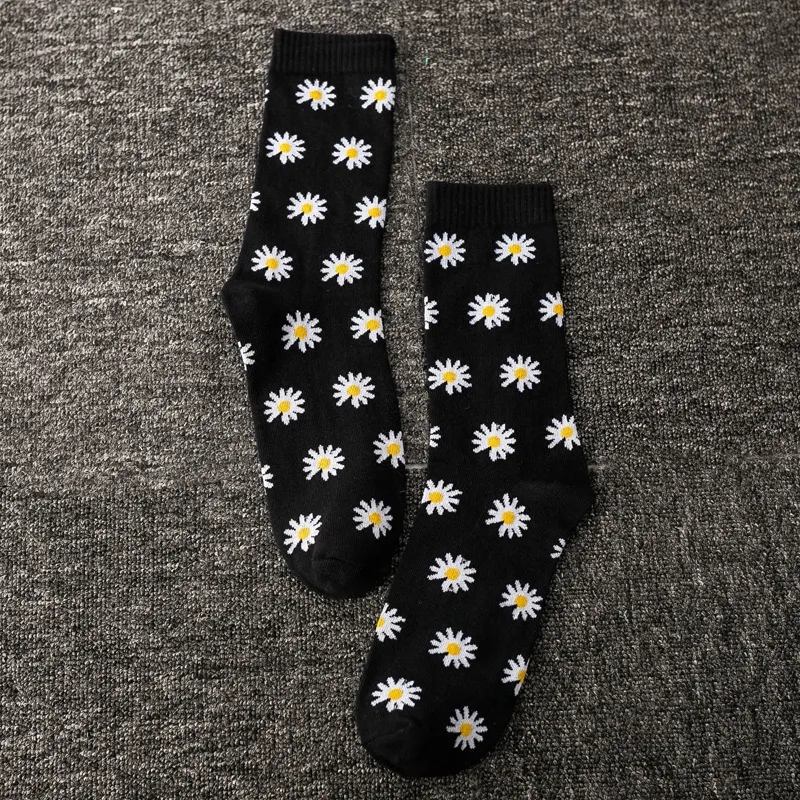 Xianghui Women's Socks Korea Funny Long Black Cool Socks