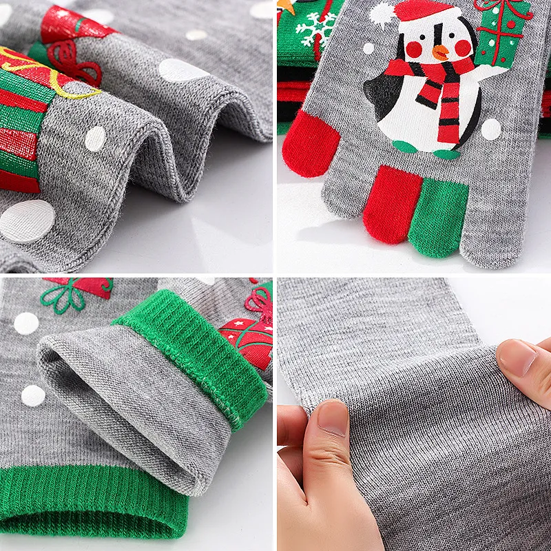 Xianghui Novelty Unisex Long Quality Custom 5 Toe Happy Women Christmas Socks