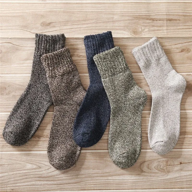 Xianghui Thick and Fleece Warm Hosiery Vintage Towel Stocking Socks for Men