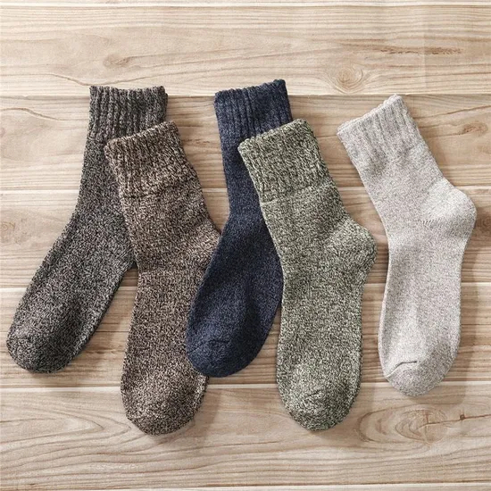 Xianghui Thick and Fleece Warm Hosiery Vintage Towel Stocking Socks for Men