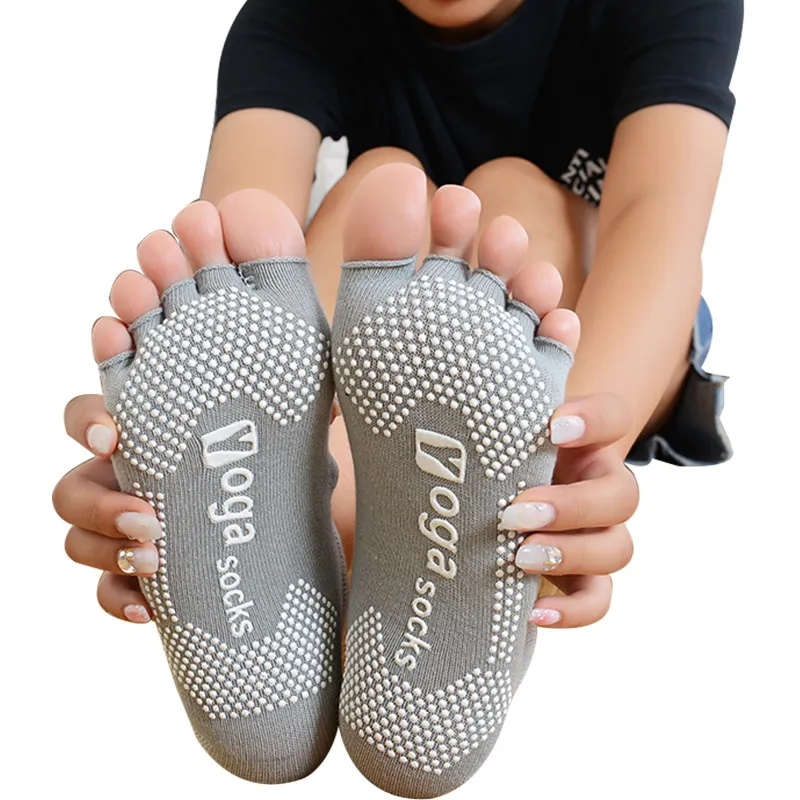 Xianghui Wholesale Custom Cotton Professional Sweat-Wicking Non-Slip Pilates Toe Yoga Socks