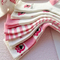 Xianghui Custom Cute Pink Bear Print Colored Plaid Striped Letter Sports Casual Socks for Lady