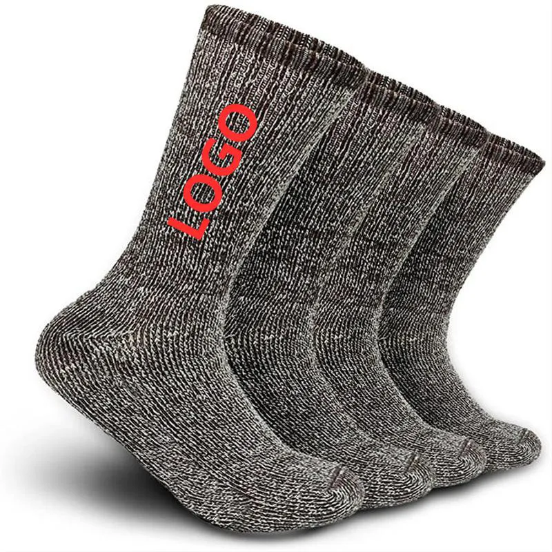 Xianghui Manufacture Wool Custom Logo for Men Merino Wool Warmer Socks