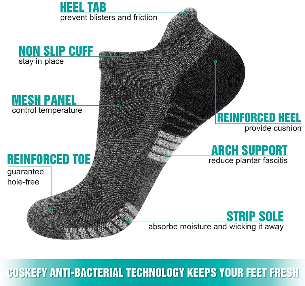 Xianghui Custom Design Logo Ankle Athletic Running Sports Socks