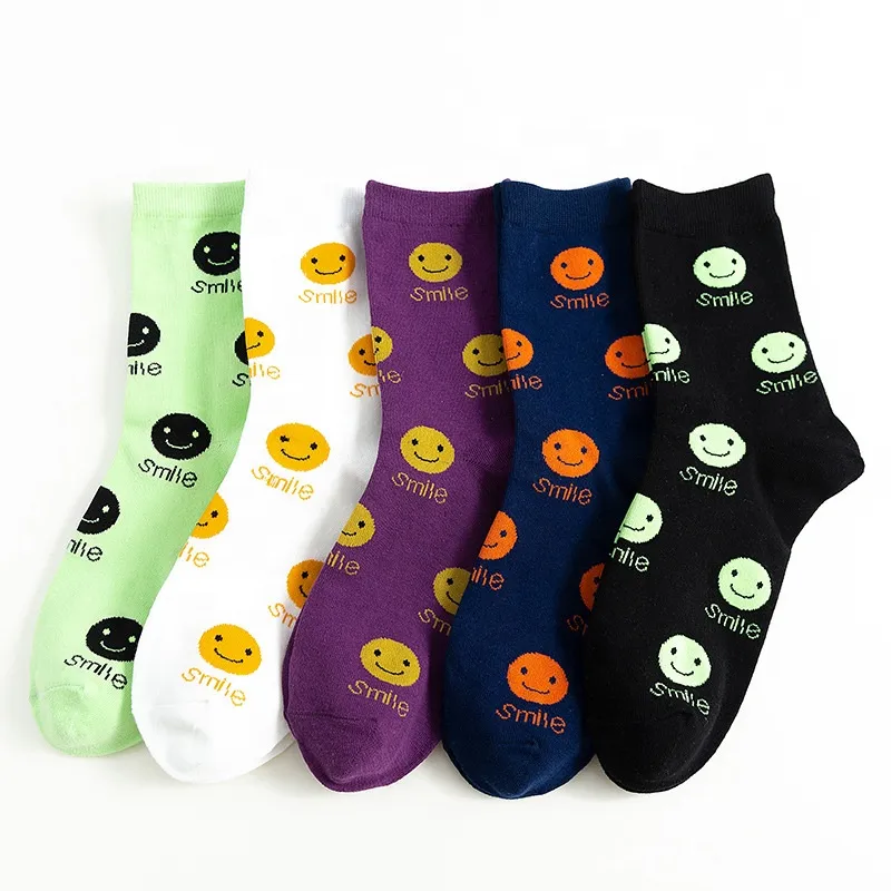 Xianghui Can Custom Logo Wholesale Infants Baby Boys Girls Crew Happy Socks