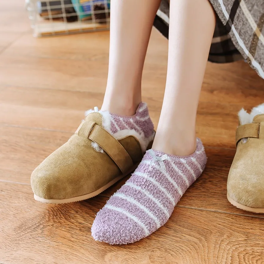 Xianghui Non-Slip Floor Warm Adult Plus Fleece Thickened Indoor Yoga Carpet Early Education Shoes and Socks