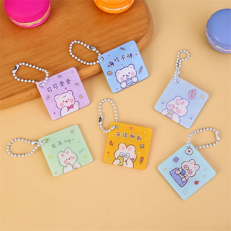 Xianghui Colorful Custom Patterns Animals Square Shape Acrylic Keychain