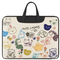 Xianghui Cute Black and White Crayon Shin Chan Cartoon Characters Pattern Laptop Bag