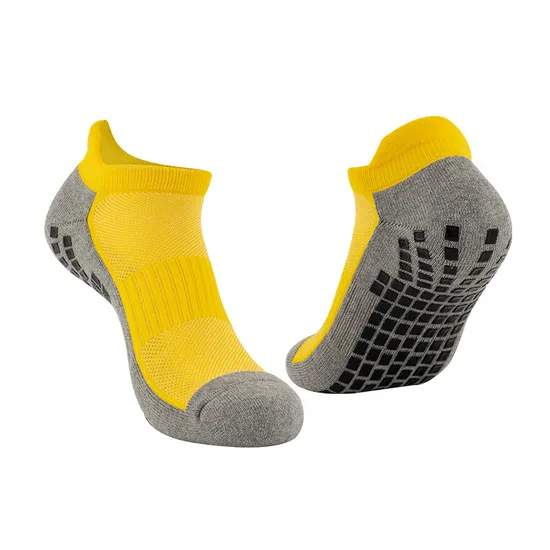 Xianghui Short Yoga Socks for Men and Women with Black Rubber Soles Non-Slip