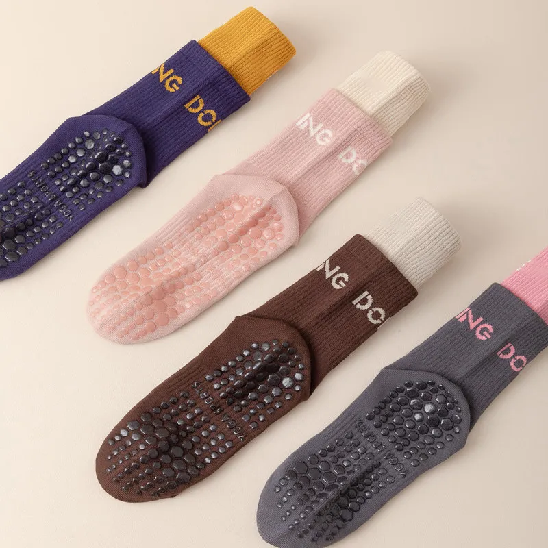 Xianghui Color Matching Cotton Indoor Fitness Pilates Professional Sport Yoga Socks