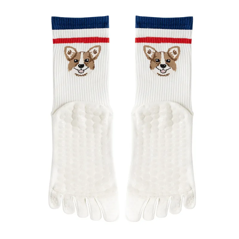 Xianghui Cute Cartoon Animal Pilates Indoor Non-Slip Floor Sport Yoga Toe Socks
