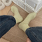 Xianghui Custom Logo Warm Wool Knitted Cashmere Crew Plain Color Wool Socks