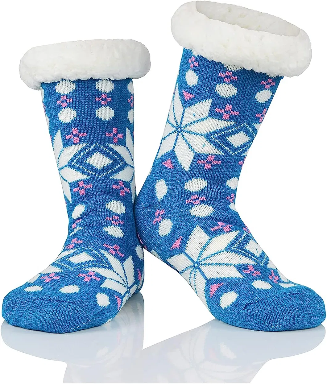 Xianghui Women Fluffy Christmas Unisex Novelty Hosiery Snow Winter Socks for Men