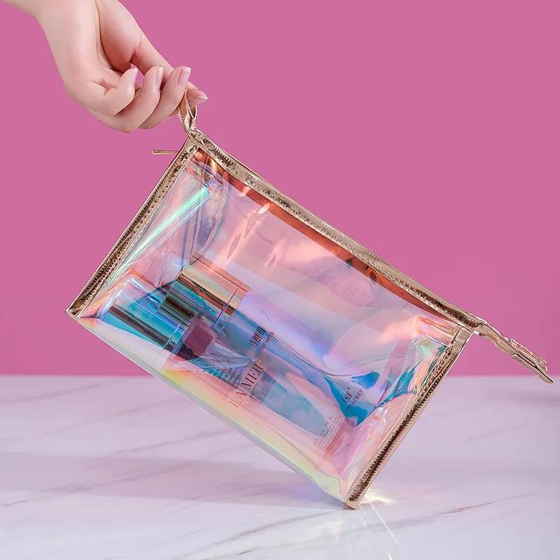 Xianghui Wholesale Laser TPU Transparent Portable Storage Multi-Functional Cosmetic Makeup Bags