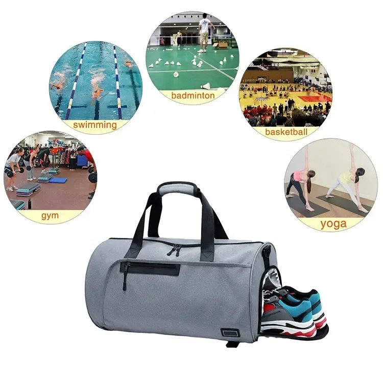 Xianghui Carry-on Sports Gym Duffel Bag Tote Bag with Shoe Compartment