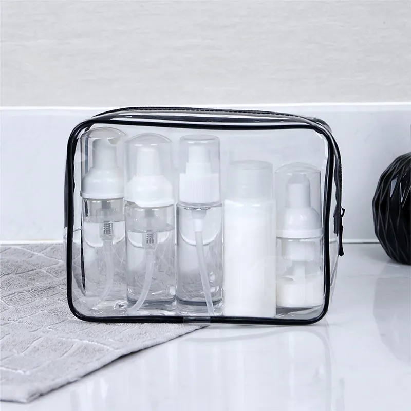 Xianghui Custom Makeup Bag Portable PU Leather Waterproof Pouch Travel Make up Bag Cosmetic Bag