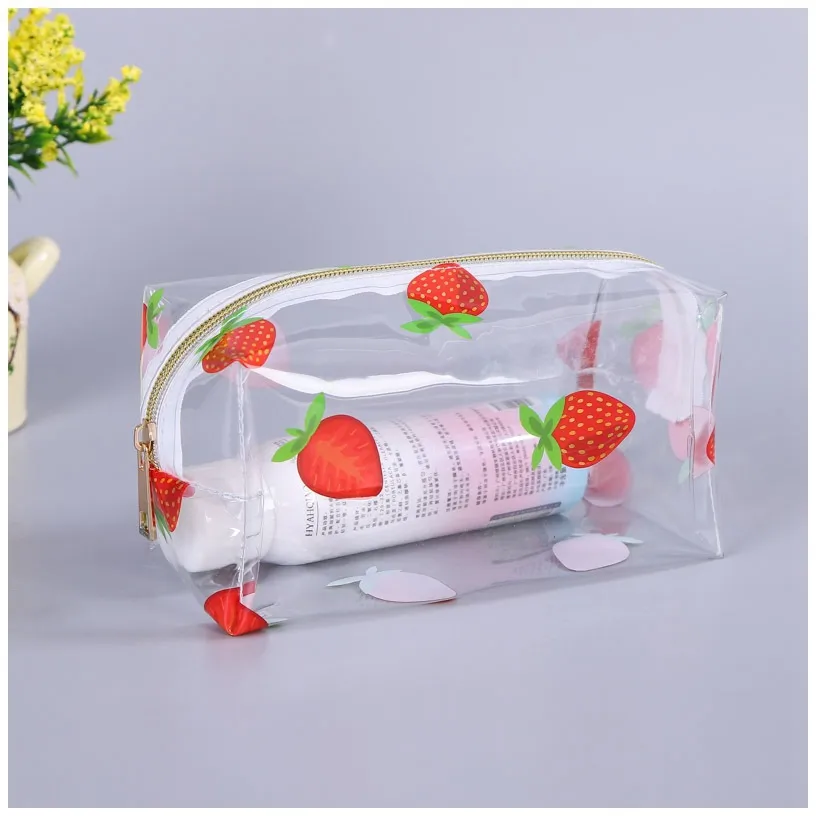 Xianghui OEM Transparent Make up Window PVC Cosmetic Bag Waterproof Travel Beauty Makeup Bag