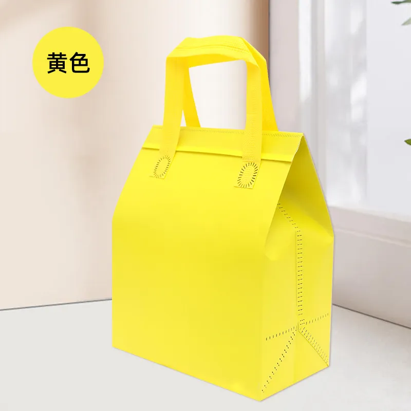 2024 Customize Non-Woven Reusable Shopping Bag Summer Cold Insulation Non-Woven Fabric Coating Waterproof and Oil Proof Bag