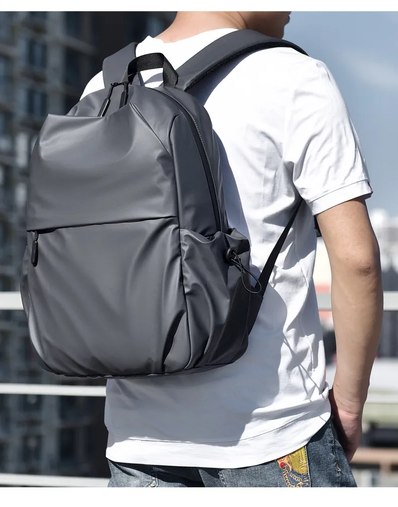 Xianghui School Casual PU Leisure Travel Backpacks for Men