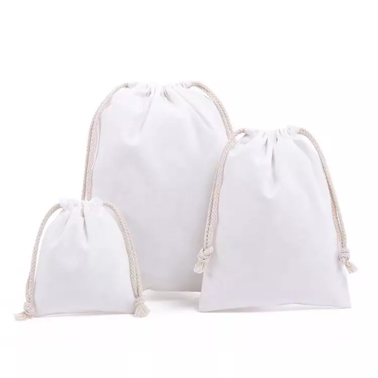 Xianghui Cheap Custom Logo Black Muslin Dast Organic Recycled Cotton Dust Bag