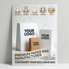 Xianghui Custom Black Frame Hand-Held Paper Gift Bags Boutique Garment Packaging