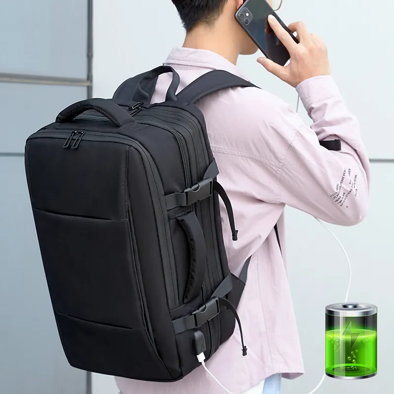2024 Custom Logo Backpack with Large Capacity and Multifunctional USB Interface High Quality Gym and Outdoor Bag for Travel