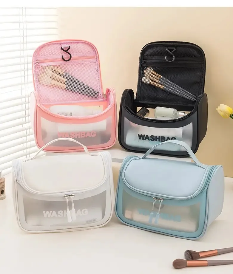 Xianghui New Transparent Women Makeup Bag Large Clear PVC Cosmetic Waterproof Makeup Cosmetic Bag