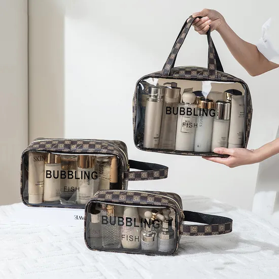 OEM/ODM Wholesale Toiletry Bags Packaging Gift Make up PVC Zipper Cosmetic Wash Beauty Makeup Cosmetic Bag