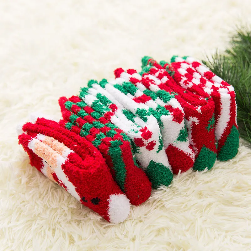 Xianghui S Korean Version Female Japanese Tube Socks Christmas Show Sock