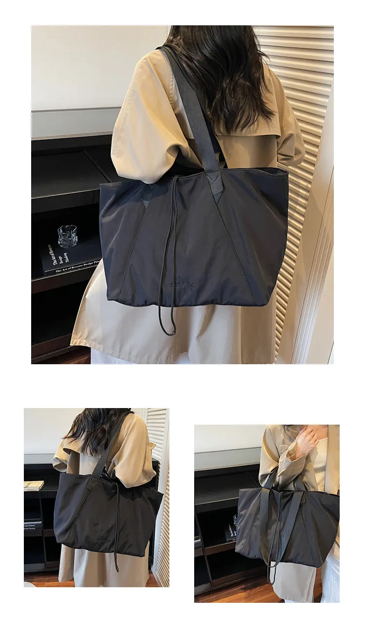 Xianghui Drawstring Simple Gym Training Bag Lightweight Breathable Handheld Travel Bag Women Korean Style Commute Versatile Yoga Sports Bag