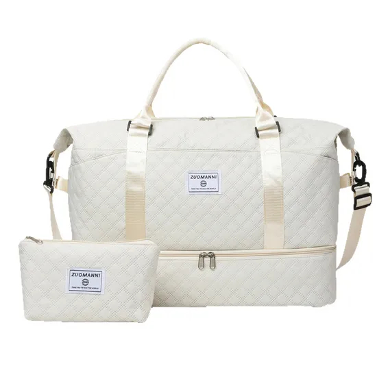 Xianghui Large Capacity Travel Bag Women Short Trip Convenient Luggage Bag Storage Wet Dry Separate Sports Gym Tote