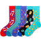 Xianghui Wholesale Custom Women Fashion Colorful Jacquard Tube Cotton Crew Happy Socks