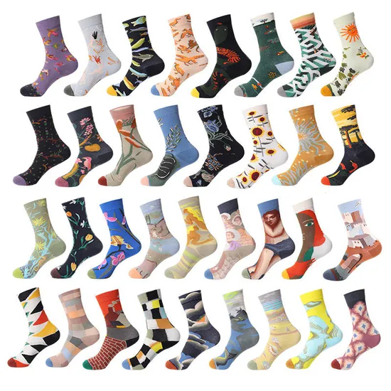 Xianghui Crew Men Custom Jacquard Novelty Fashion Happy Socks for Women
