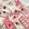 Xianghui Custom Cute Pink Bear Print Colored Plaid Striped Letter Sports Casual Socks for Lady