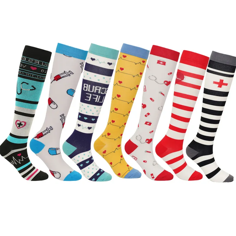 Xianghui Wholesale 20-30 Mmhg Athletic Knee Nurse Medical Sport Compression Socks