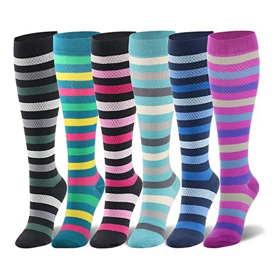 Xianghui Wholesale 20-30 Mmhg Athletic Knee Nurse Medical Sport Compression Socks