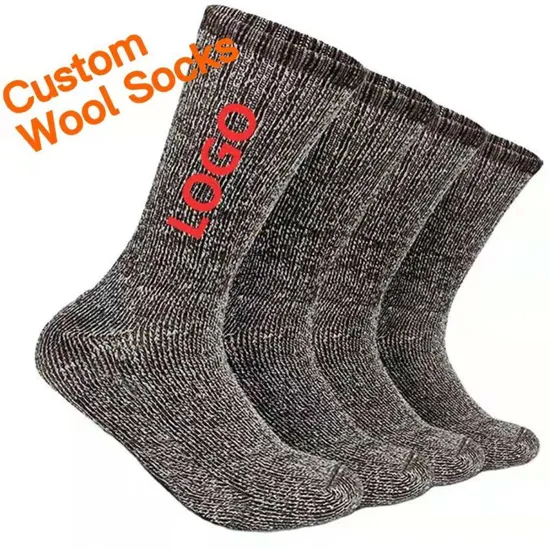 Xianghui Manufacture Wool Custom Logo for Men Merino Wool Warmer Socks