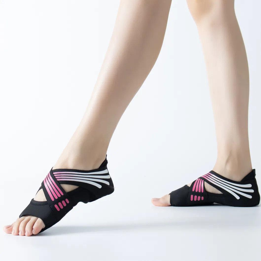 Xianghui Pilates Five Fingers Training Air Yoga Professional Shoes Peep-Toe Sports Socks