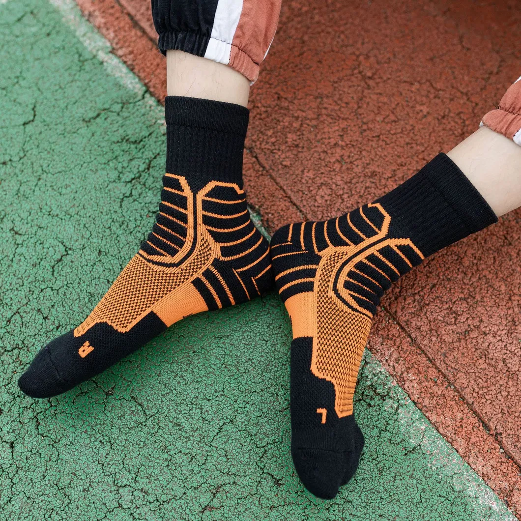Xinanghui Professional Cotton Basketball Anti Slip Shock-Absorbing Ankle Socks