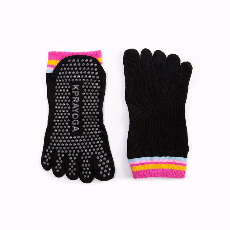 Xianghui Professional Five-Finger Non-Slip Sports Dance Pilates Yoga Toe Socks