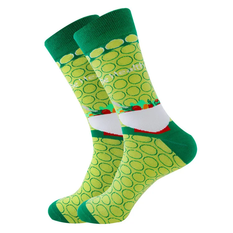 Xianghui Wholesale High Quality Winter Socks Full Cotton Jacquard Dress Socks