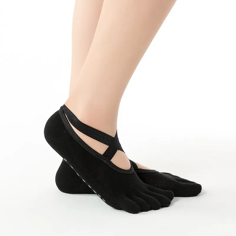 Xianghui Custom Wholesale Toe Non-Slip Pilates Grip Invisible Silicone Ballet Women's Men Sport Yoga Socks