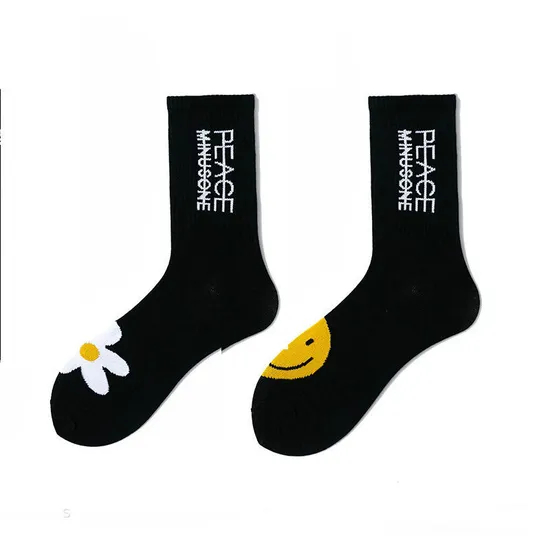 Xianghui Women's Socks Korea Funny Long Black Cool Socks