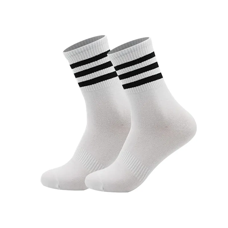 Xianghui Breathable Fashion Colorful Stripe Custom Logo Sport Socks for Adult
