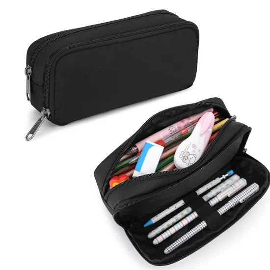 Colorful School Supplies Pencil Bags Wholesale Personalized Fashion Stationery Canvas Fabric School Kids Pencils Bag
