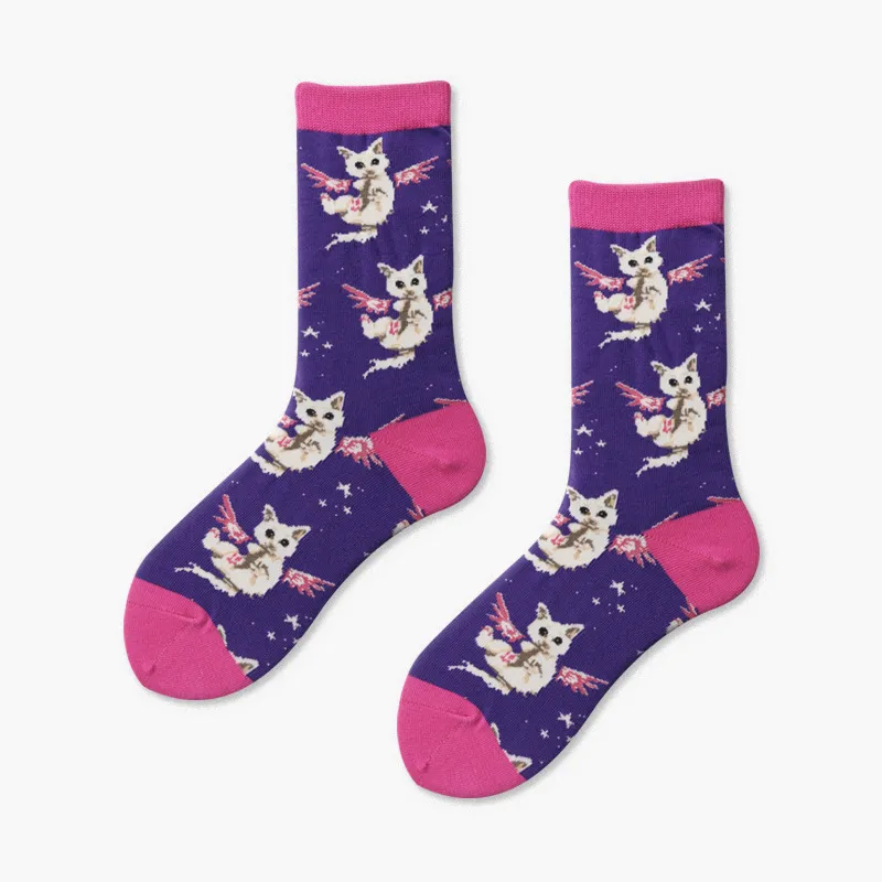 Xianghui Custom Funny Dress Jacquard Fashion Cotton Crew Socks