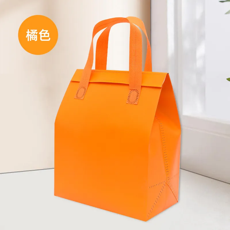 2024 Customize Non-Woven Reusable Shopping Bag Summer Cold Insulation Non-Woven Fabric Coating Waterproof and Oil Proof Bag