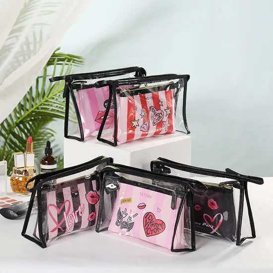 Waterproof Toiletries Travel Bag Customize Logo Bags PVC EVA Makeup Cosmetic Bags