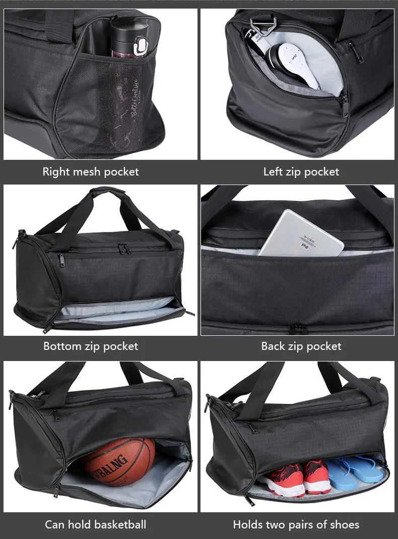 Xianghui Custom Logo Gym Bag Waterproof Travel Bags Sports Duffel Bag