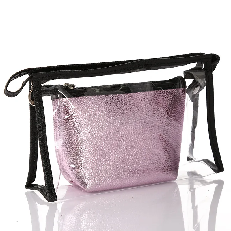 Xianghui Wholesale Packaging Gift Make up PVC Zipper Cosmetic Wash Beauty Makeup Cosmetic Bag